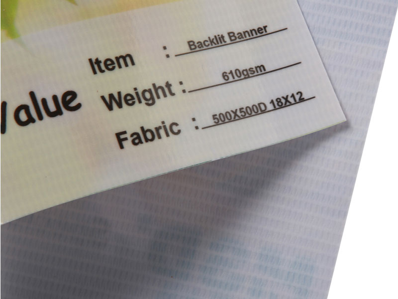 610gsm Forma Laminated Backlit Flexibile Vexilla